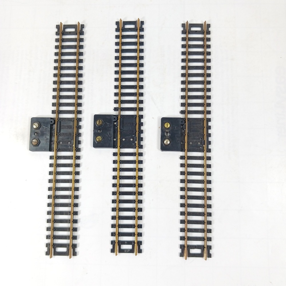 Atlas HO Scale Terminal Track 9 Inch Straight Brass Rail Lot of 3 Model Train
